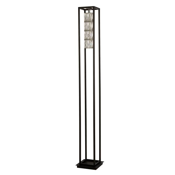 Lampada da terra Elevator Nero - Acciaio - Vetro trasparente - 20 x 141 x 20 cm