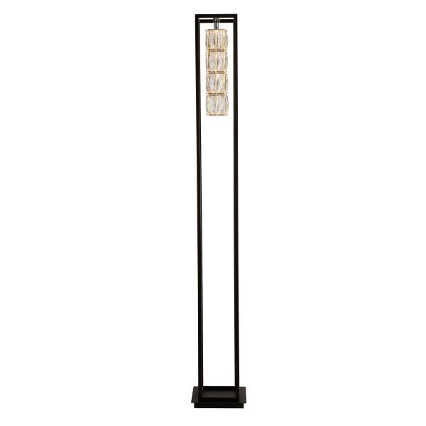 Lampada da terra Elevator Nero - Acciaio - Vetro trasparente - 20 x 141 x 20 cm