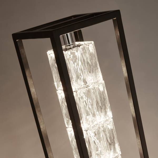 Lampada da terra Elevator Nero - Acciaio - Vetro trasparente - 20 x 141 x 20 cm
