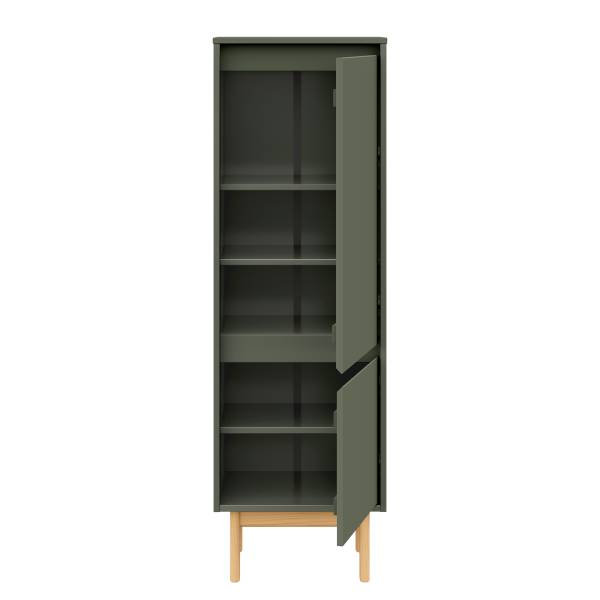 Midischrank STADY Pinie massiv - Graugrün