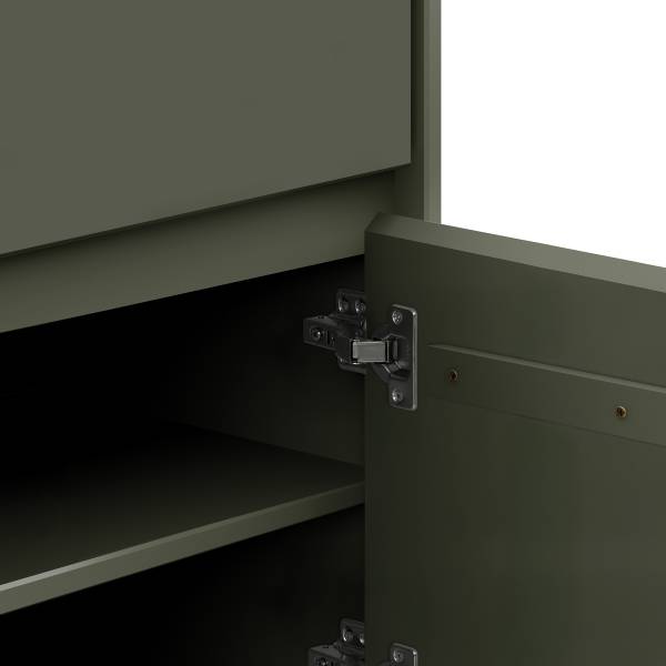 Midischrank STADY Pinie massiv - Graugrün