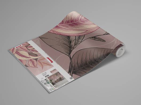 Carta da parati Falling Leafs Tessuto non tessuto - Multicolore