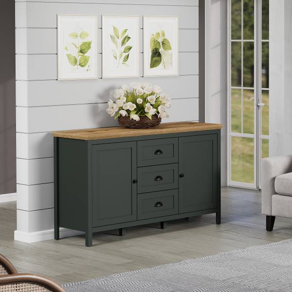 Madia Stanton Grigio verde / Effetto rovere