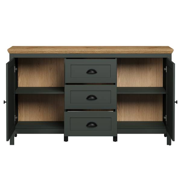 Madia Stanton Grigio verde / Effetto rovere