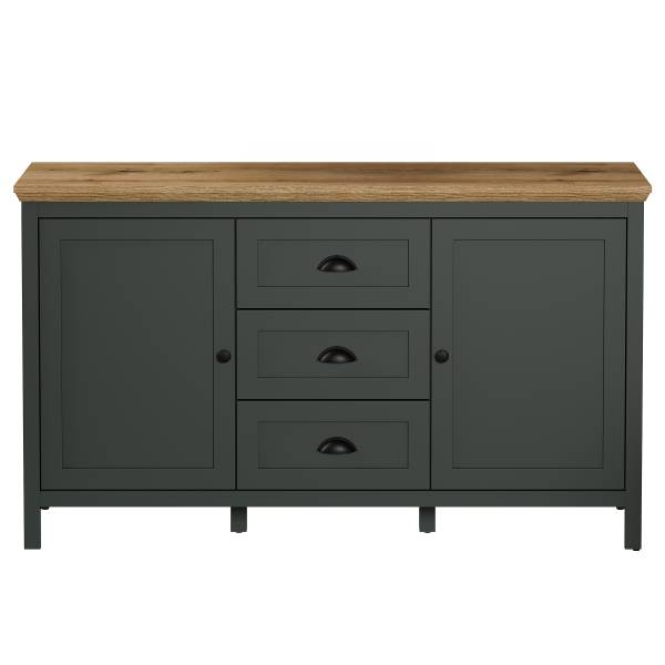 Madia Stanton Grigio verde / Effetto rovere