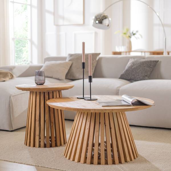 Couchtisch MAZDOU 2er-Set Akazie