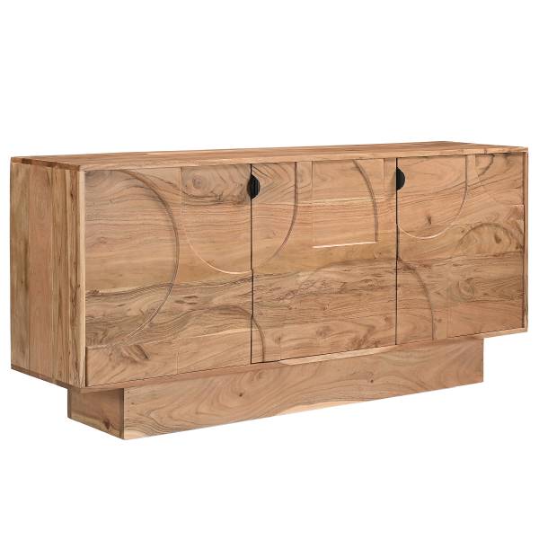 Madia in legno massello Stamped Sam Marrone - Legno - Acacia - 160 x 75 x 40 cm