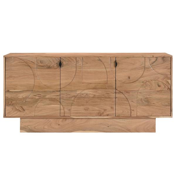 Madia in legno massello Stamped Sam Marrone - Legno - Acacia - 160 x 75 x 40 cm