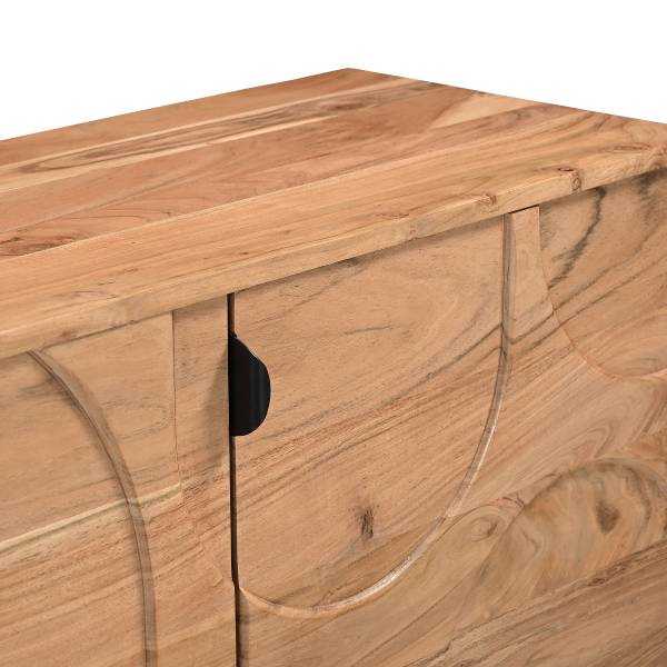 Madia in legno massello Stamped Sam Marrone - Legno - Acacia - 160 x 75 x 40 cm