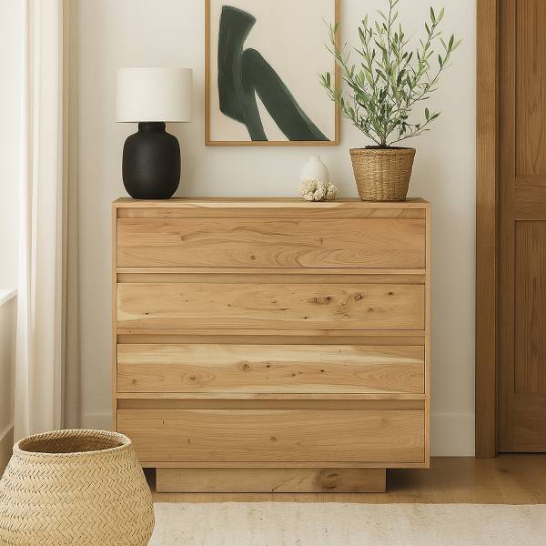 Comò in legno massello WOOXON Marrone - Legno - Acacia - 85 x 85 x 40 cm