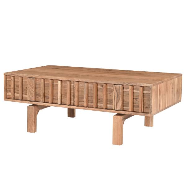 Tavolino in legno massello Tanamur Marrone - Acacia - 110 x 40 x 60 cm