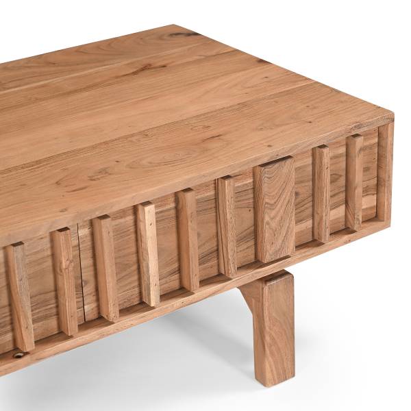 Tavolino in legno massello Tanamur Marrone - Acacia - 110 x 40 x 60 cm