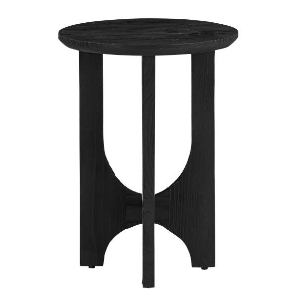 Tavolino in legno massello Unique Nero - Pino - Altezza: 55 cm