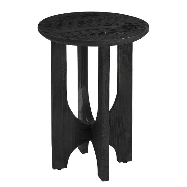 Tavolino in legno massello Unique Nero - Pino - Altezza: 55 cm