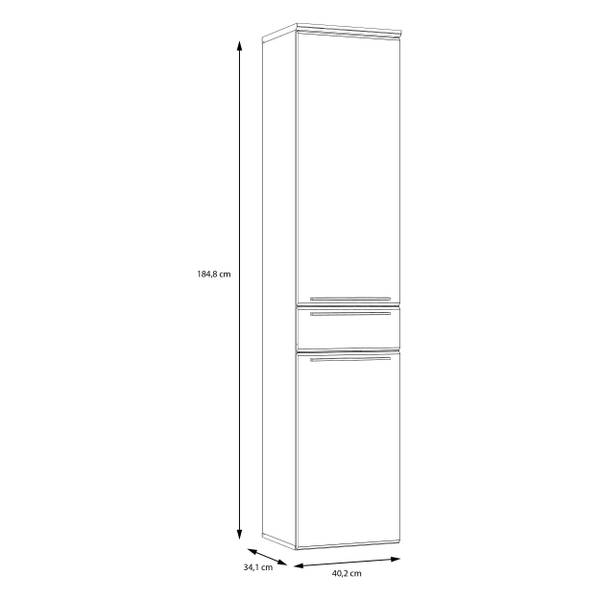 Mobile alto Pudsey Effetto rovere / Bianco