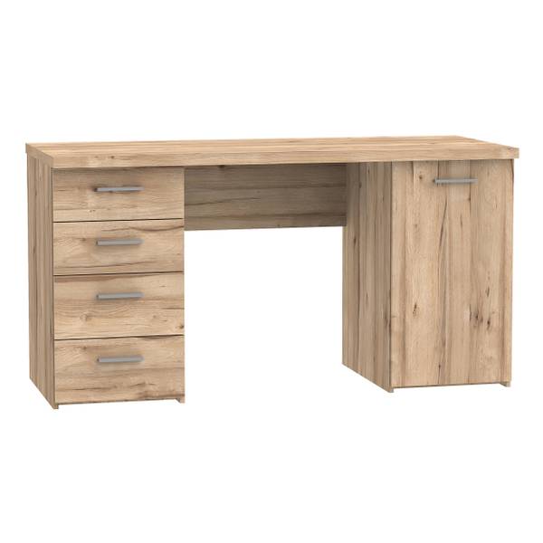 Scrivania Hegman - Larga 145 cm Effetto plancia quercia