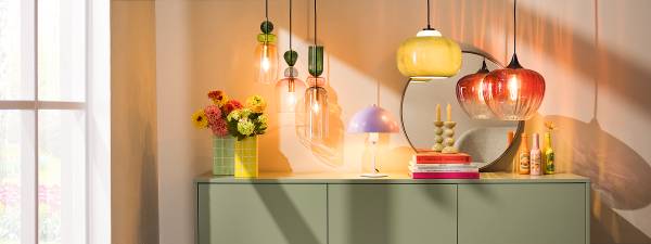 Tischlampe TOPEE Eisen - 1 flammig - Lila - Violett