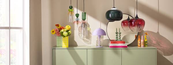 Tischlampe TOPEE Eisen - 1 flammig - Lila - Violett