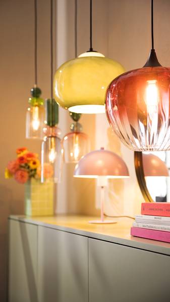 Tischlampe TOPEE Eisen - 1 flammig - Lila - Violett