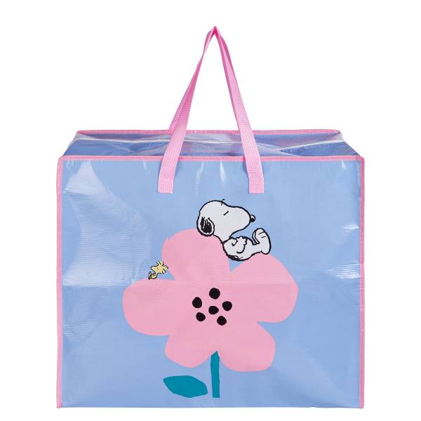 Jumbotasche PEANUTS Snoopy Blume PET - Hellblau