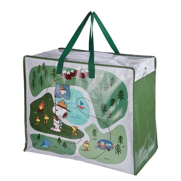 Jumbotasche PEANUTS Snoopy Camping PET - Hellgrau