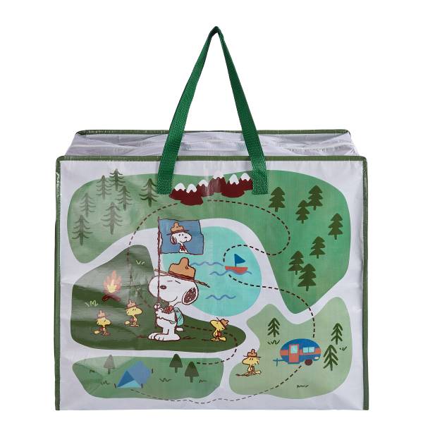 Jumbotasche PEANUTS Snoopy Camping PET - Hellgrau