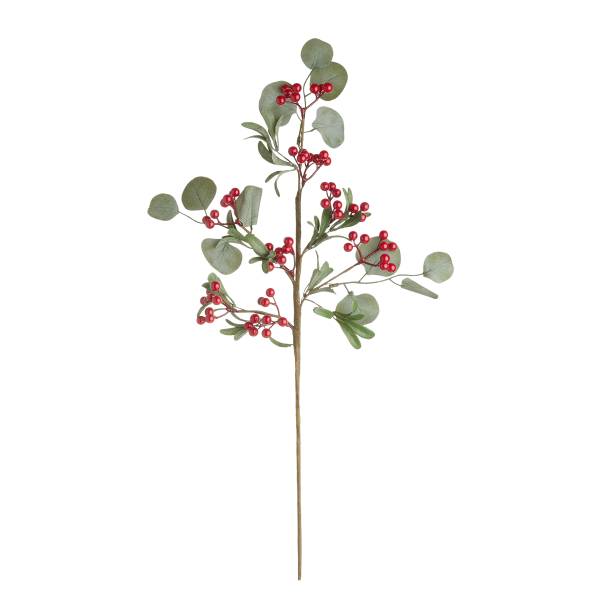 Kunstzweig FLORISTA Beeren Kunststoff - Rot/Grün