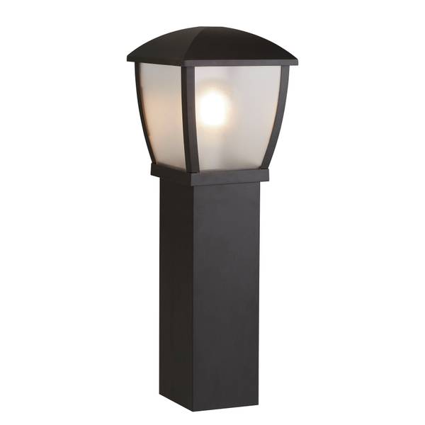 Outdoor Wegeleuchte Seattle Post Schwarz - Aluminium - Polycarbonat - 32 x 73 x 32 cm