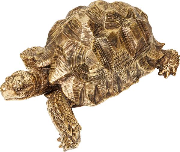 Decoratie Turtle goud - polyresin - 95 x 43 x 77 cm