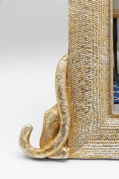 Fotolijstje Leopard type B goud - transparant glas - polyresin - 28 x 23 x 4.5 cm