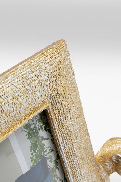 Fotolijstje Leopard type B goud - transparant glas - polyresin - 28 x 23 x 4.5 cm