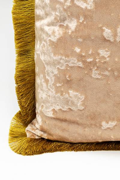 Dekokissen Cannes Puder Beige - Polyester PVC - 45 x 45 x 12 cm