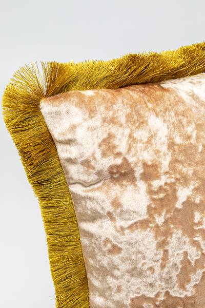 Dekokissen Cannes Puder Beige - Polyester PVC - 45 x 45 x 12 cm