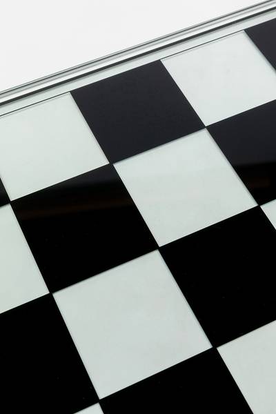 Schachspiel Transparent Durchsichtig - Sicherheitsglas - Polyresin - 60 x 13 x 60 cm