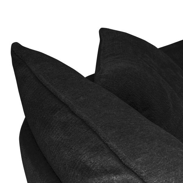 3-Sitzer Sofa AILLY mit Chromfüßen Chenille Skady: Anthrazit - Breite: 216 cm