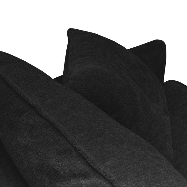 3-Sitzer Sofa AILLY mit Chromfüßen Chenille Skady: Anthrazit - Breite: 216 cm