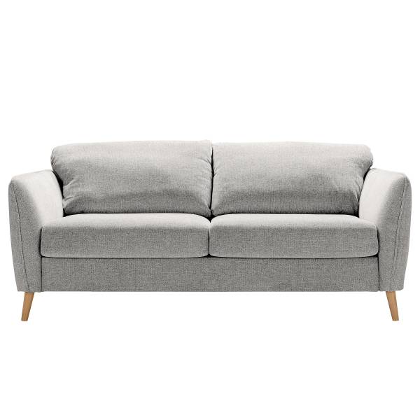 Schlafsofa LYKKEBY mit Matratze Webstoff Kiana: Hellgrau - Breite: 193 cm