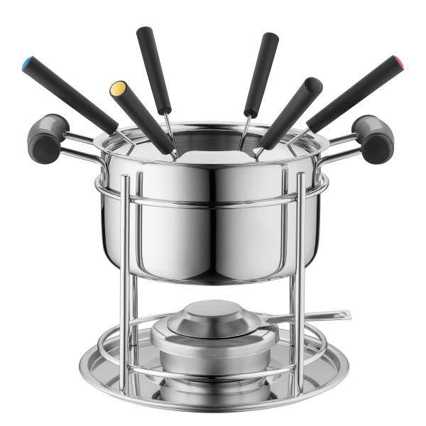 Fondueset Caulundo 11-teilig Edelstahl - Silber
