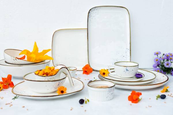 Schüsselset Pintar 2er-Set Typ A Porzellan - Weiß / Braun
