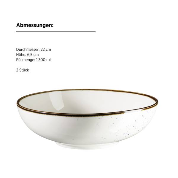 Schüsselset Pintar 2er-Set Typ B Porzellan - Weiß / Blau