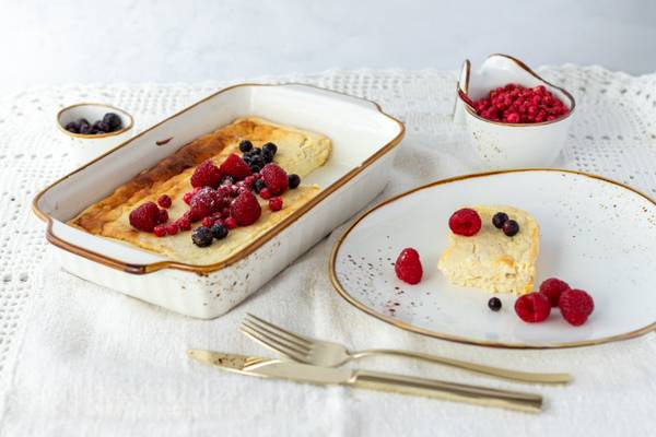 Auflaufform Pintar 2-teilig Porzellan - Weiß