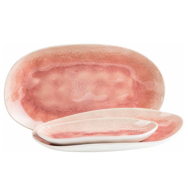Servierplatten Frozen 3-teilig Keramik - Pink
