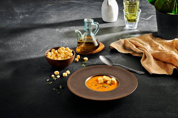 Gourmetteller Powerful 4-teilig Porzellan - Braun