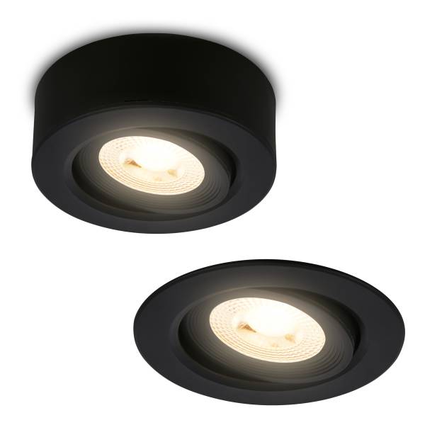 LED Ein- & Aufbauleuchte Desi Typ A Schwarz