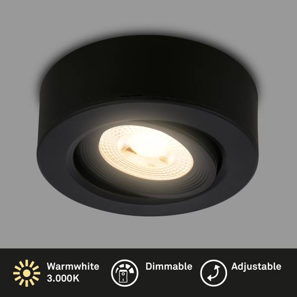 LED Ein- & Aufbauleuchte Desi Typ A Schwarz