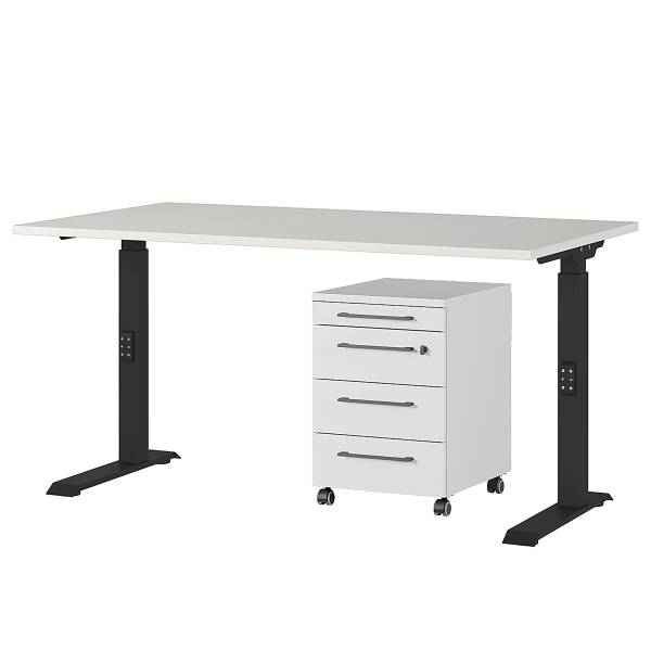 Set da ufficio Agenda B Color grigio chiaro - Larghezza: 140 cm