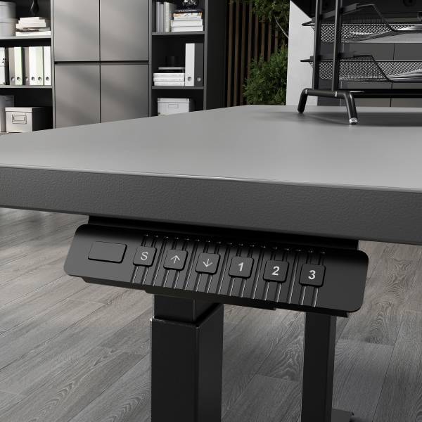 Bureau réglable Bedano - Type A Graphite - Largeur : 120 cm