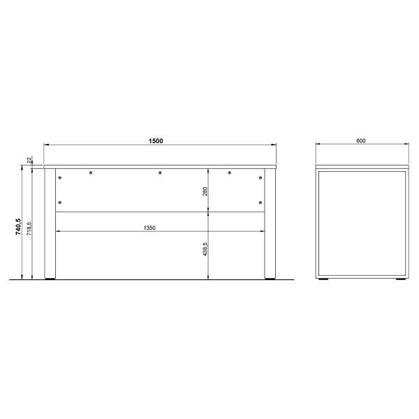 Büroset Adrano 3-teilig Kaschmir