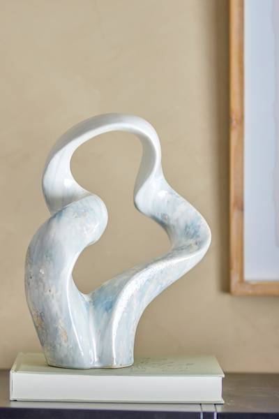 Oggetto decorativo Rouyi Grigio - Ceramica - 35 x 28 x 12 cm