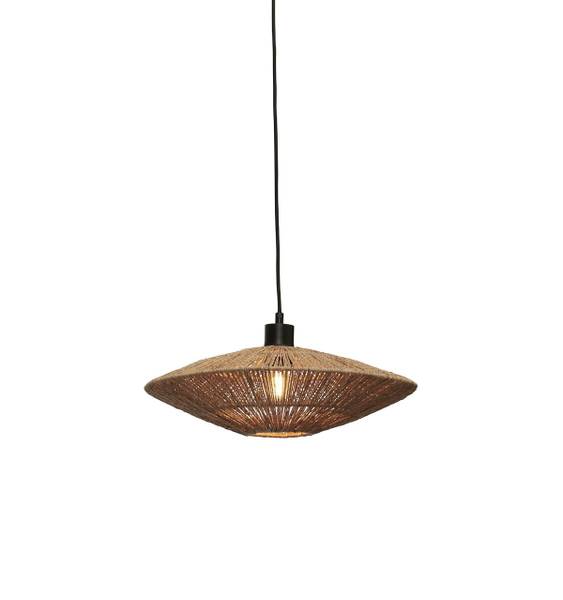 Pendelleuchte Iguazu Typ B Rattan - 1-flammig - Beige